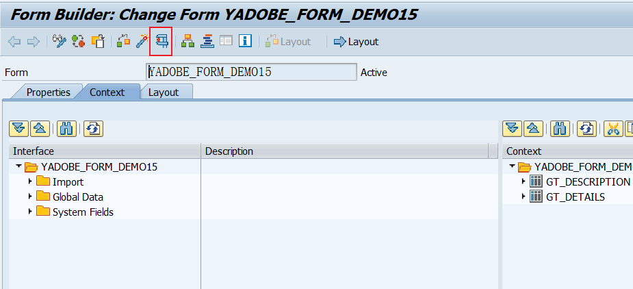 19.Adobe Form_FORM测试_运行按钮